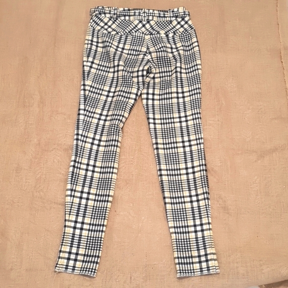 CUE Size 8 Belted Check Winter Pants Black and Yellow - Picture 4 of 7